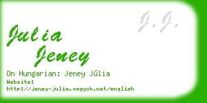 julia jeney business card
