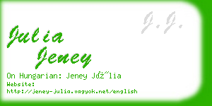 julia jeney business card